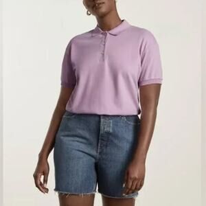 NWT Everlane The Collared Oversized Cotton Polo Shirt Small Academia Preppy